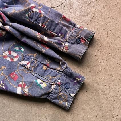 ơ ޥ󥰥å ġVintage Marine Goods Patterns Shirt