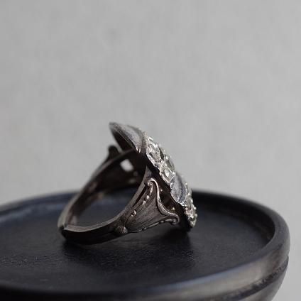 1930ǯ ͡ߥåȥ졼 ᥿ ޡ 饤  1930's Vintage Rene Mittler Metal Marcasite Line Ring