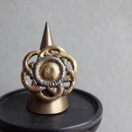 1940-50ǯ ͡ߥåȥ졼 ᥿ ե  1940-50's Vintage Rene Mittler Flower Metal Ring