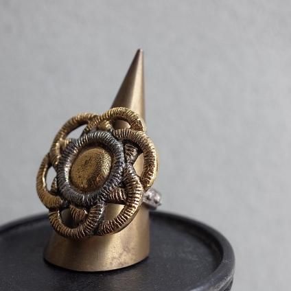 1940-50ǯ ͡ߥåȥ졼 ᥿ ե  1940-50's Vintage Rene Mittler Flower Metal Ring