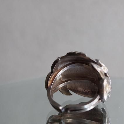 1930ǯ ͡ߥåȥ졼 ᥿ ޡ  1930's Vintage Rene Mittler Metal Marcasite Ring