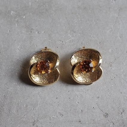 1960ǯ ᥿ 饹 󥰡1960's Vintage Metal glass  Earrings