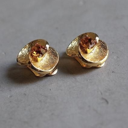 1960ǯ ᥿ 饹 󥰡1960's Vintage Metal glass  Earrings