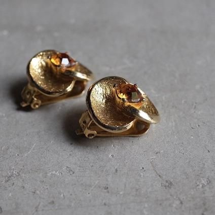 1960ǯ ᥿ 饹 󥰡1960's Vintage Metal glass  Earrings