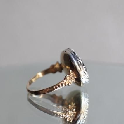 ȥꥢ 18 ͥå  󥰡Victorian 18K Garnet Diamond Ring