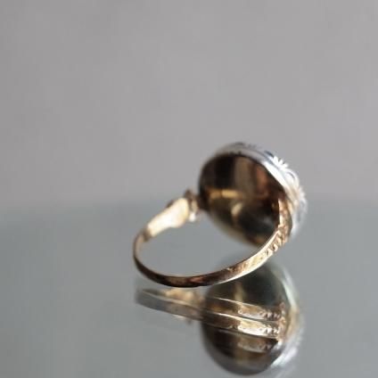 ȥꥢ 18 ͥå  󥰡Victorian 18K Garnet Diamond Ring