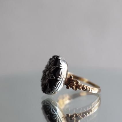 ȥꥢ 18 ͥå  󥰡Victorian 18K Garnet Diamond Ring