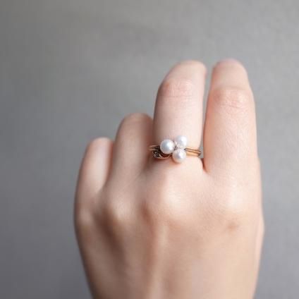1930 -1940ǯ 18 ѡ  С 󥰡1930 -1940's 18K Pearl Diamond Shamrock Ring
