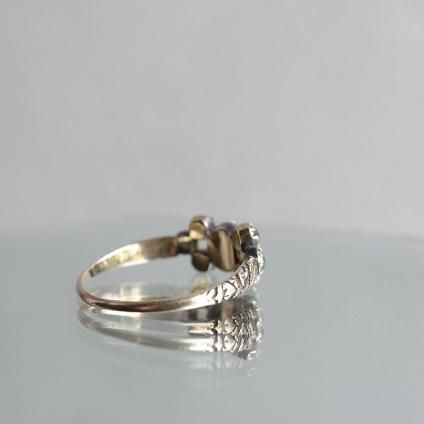 硼 15 ѡ ӡ  󥰡Georgian 15K Opal Ruby Emerald Ring