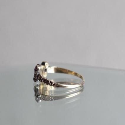 硼 15 ѡ ӡ  󥰡Georgian 15K Opal Ruby Emerald Ring