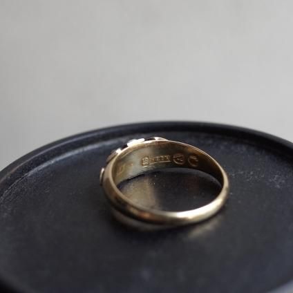 【アンティーク】ジプシーリング（15K・パール ・ ルビー）8号【J34892】 アンティーク】ジプシーリング（15K・パール ・ ルビー）8号