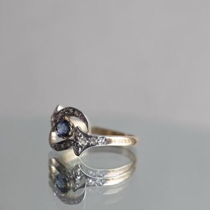 1900 -1920's 18 ץ ե  󥰡1900 -1920's 18K Pt Sapphire Diamond Ring