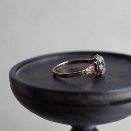 1870ǯ 15 ѡ  󥰡c.1870 15K Opal Emerald Ring