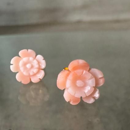 1968-69ǯ 9  եԥ9KYG Coral Earrings