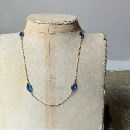 ơ ֥롼ӡ ͥå쥹Blue Beads Chain Necklace