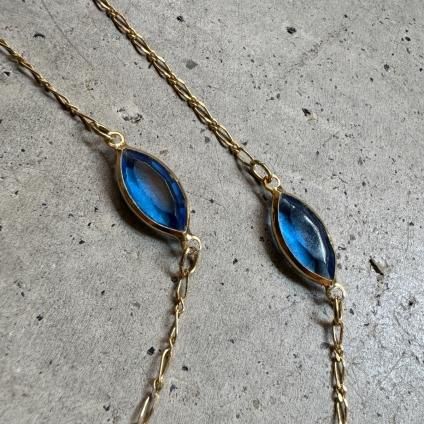 ơ ֥롼ӡ ͥå쥹Blue Beads Chain Necklace