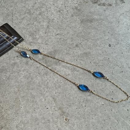 ơ ֥롼ӡ ͥå쥹Blue Beads Chain Necklace