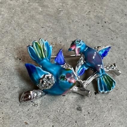 1950年代 メタル エナメル 鳥 ブローチ(Metal Enamel Brooch 1950年代 メタル エナメル 鳥 ブローチ(Metal Enamel Brooch