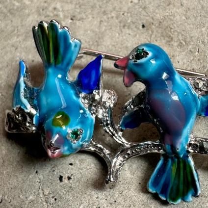 1950ǯ ᥿ ʥ Ļ ֥Metal Enamel Brooch