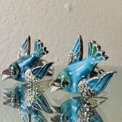 1950ǯ ᥿ ʥ Ļ 󥰡Metal Enamel Earrings