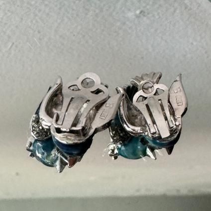 1950ǯ ᥿ ʥ Ļ 󥰡Metal Enamel Earrings
