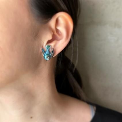 1950ǯ ᥿ ʥ Ļ 󥰡Metal Enamel Earrings