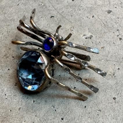 1930ǯ ᥿ 饹  ֥Metal Glass Brooch