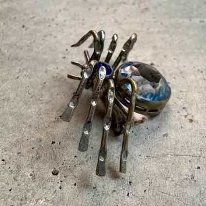 1930ǯ ᥿ 饹  ֥Metal Glass Brooch