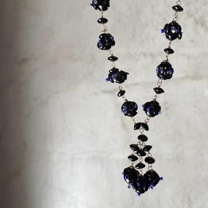 1930ǯ 饹 ե ͥå쥹 ֥åGlass Necklace