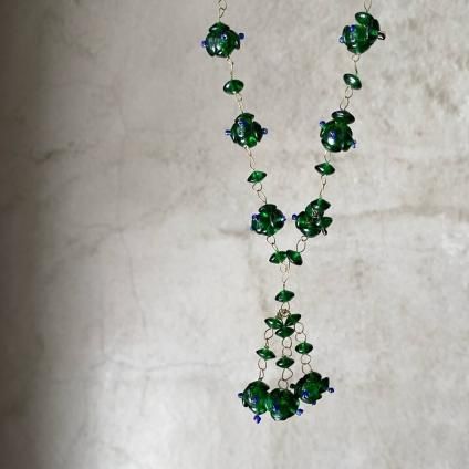 1930ǯ 饹 ե ͥå쥹 ꡼Glass Necklace