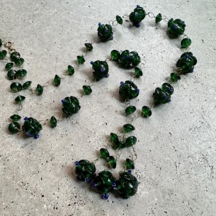 1930ǯ 饹 ե ͥå쥹 ꡼Glass Necklace