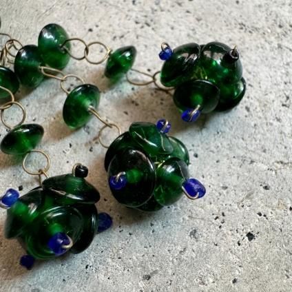 1930ǯ 饹 ե ͥå쥹 ꡼Glass Necklace