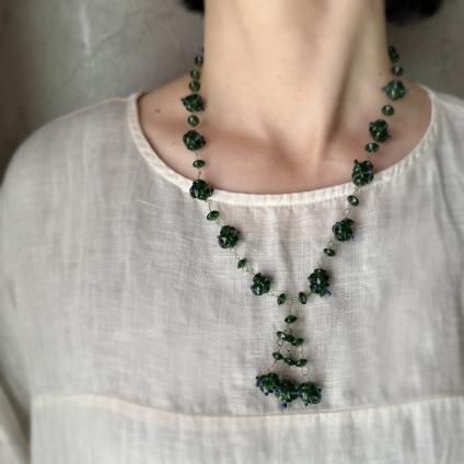 1930ǯ 饹 ե ͥå쥹 ꡼Glass Necklace