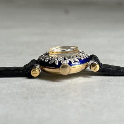 Antique LONGINES(ロンジン)金無垢 青エナメルケース プラチナ Antique LONGINES(ロンジン)金無垢 青エナメルケース プラチナ