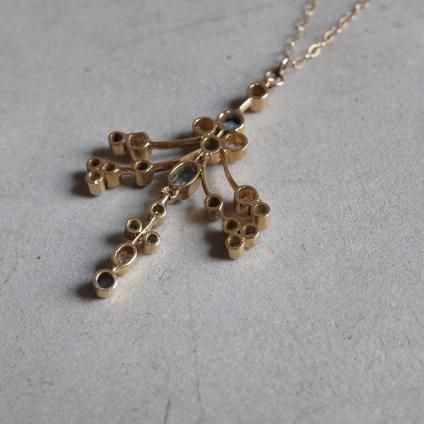 ɥǥ 18 ʥ  ͥå쥹Edwardian 18K Hauynite Diamond Necklace