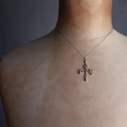 ɥǥ 18 ʥ  ͥå쥹Edwardian 18K Hauynite Diamond Necklace