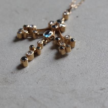 ɥǥ 18 ʥ  ͥå쥹Edwardian 18K Hauynite Diamond Necklace