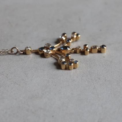 ɥǥ 18 ʥ  ͥå쥹Edwardian 18K Hauynite Diamond Necklace