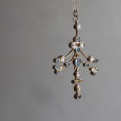 ɥǥ 18 ʥ  ͥå쥹Edwardian 18K Hauynite Diamond Necklace