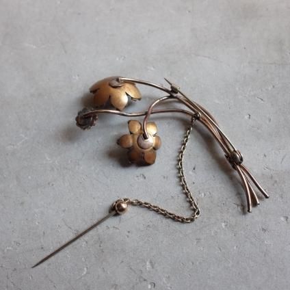 ġɡե ᥿ ͥå  ֥Arts & Crafts Metal Garnet Small Flower Brooch