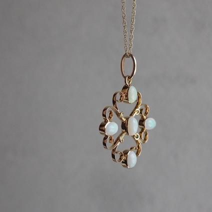 9 ѡ С ڥȡEarly 20th 9K Opal Pendant
