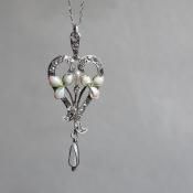 ̡ܡ ʥڥ ѡ ꡼ ڥȡArt Nouveau Enamel Paint Peal Leaf Pendant 