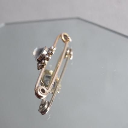 롦ǥ 9 ࡼ󥹥ȡ ѡ С ֥Art Deco 9K Moonstone Pearl Bar Brooch