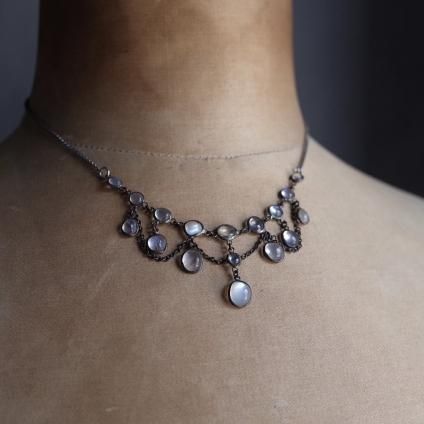 ࡼ󥹥ȡ ɥåץ ͥå쥹Early 20th Moonstone Drop Chain Necklace