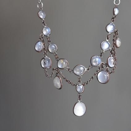 ࡼ󥹥ȡ ɥåץ ͥå쥹Early 20th Moonstone Drop Chain Necklace