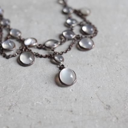 ࡼ󥹥ȡ ɥåץ ͥå쥹Early 20th Moonstone Drop Chain Necklace