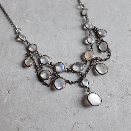 ࡼ󥹥ȡ ɥåץ ͥå쥹Early 20th Moonstone Drop Chain Necklace