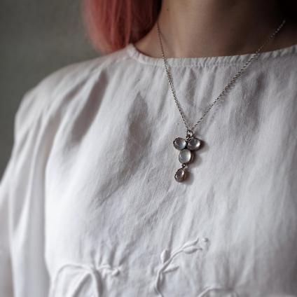 ࡼ󥹥ȡ С ڥȡEarly 20th Silver Moonstone Pendant