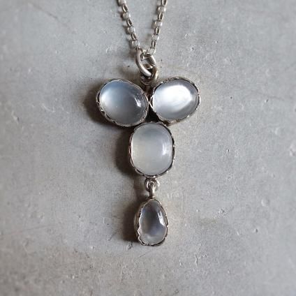 ࡼ󥹥ȡ С ڥȡEarly 20th Silver Moonstone Pendant