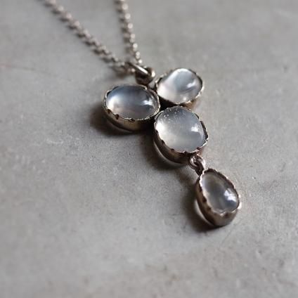 ࡼ󥹥ȡ С ڥȡEarly 20th Silver Moonstone Pendant
